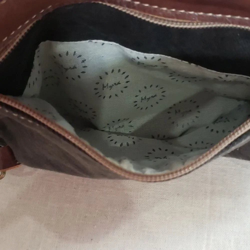 Myra Bag Backpack Unisex Woven,  Canvas and Hairon Leather Rustic Western